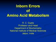 Inborn errors of amino acid metabolism