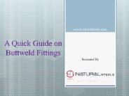 A Quick Guide on Buttweld Fittings