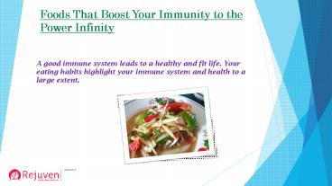 Rejuvenate with healthy meals