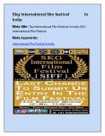 Top International Film Festival in India |SKG International Film Festival PowerPoint PPT Presentation