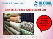 Textile & Fabric Mills Email List