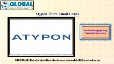 Atypon Users Email  Leads