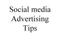 Social Media Advertising (2) PowerPoint PPT Presentation