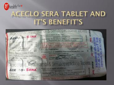 Aceclo Sera Tablet Benefits in Hindi