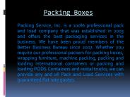 Packing Boxes