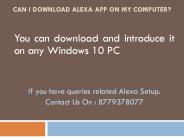 Can I download Alexa app on my computer?