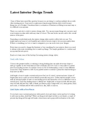 Latest Interior Design Trends