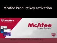 Mcafee Product key activation