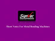 Bending Machines Manufacturer