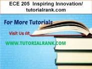 ECE 205  Inspiring Innovation- tutorialrank.com