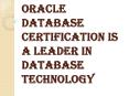How Oracle Database Certification Increase Awareness of Certification Program? PowerPoint PPT Presentation