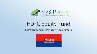 HDFC Equity Fund Analysis by MySIPonline