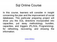 Sql Online Course | Best PL Sql Certification