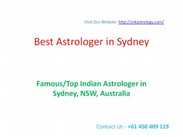 Best astrologer in Sydney - Srkastrology