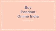 Buy Pendant Online India