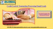 Credit Card & Transaction Processing Email Leads
