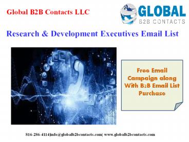 Research & Development Executives Email List