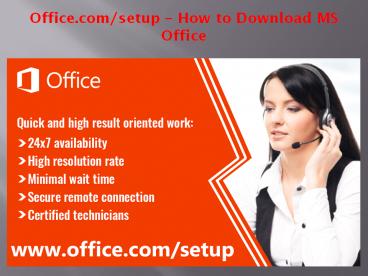 office.com/setup - How to  Download  MS office