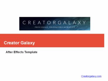 After Effects Template