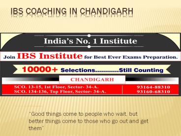 IBS coaching in Chandigarh