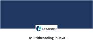 Multithreading in Java