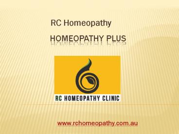Homeopathy