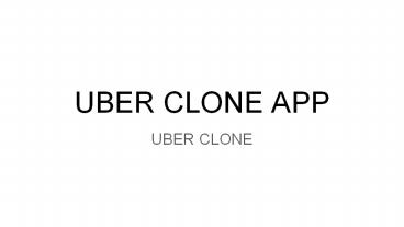 UBER CLONE