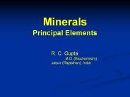 Minerals - Principal Elements