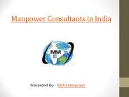 Manpower Consultants in India