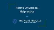 Forms Of Medical Malpractice