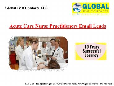 Acute Care Nurse Practitioners Email Leads