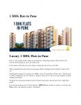 1 BHK flats in Pune