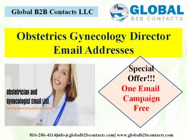 Obstetrics Gynecology Director Email Addresses