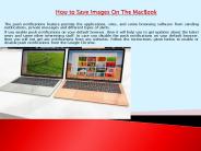 How to Save Images On The MacBook