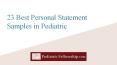 23 Best Personal Statement Samples in Pediatric PowerPoint PPT Presentation
