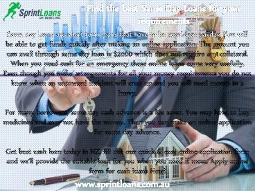 Find the best Same Day Loans for your requirements