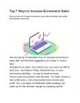Top 7 Ways to Increase Ecommerce Sales PowerPoint PPT Presentation