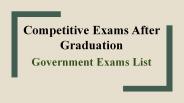 List of Competitive Exam After Graduation