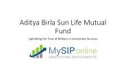 Aditya Birla Sunlife Mutual Fund Overview