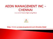((Aeon)) Management Inc CHennai (***Reviews**))))