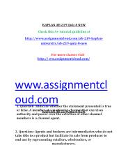 AB 219 Quiz 8 NEW