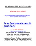 ABS 200 Week 2 DQ 2 Stress and Coping NEW PowerPoint PPT Presentation