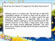 Important Party Hire in Sydney Items