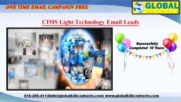 CIMS Light Technology Email Leads