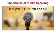 importance of public speaking