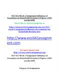 ECO 561 Week 1 Assignment Influence of Economics on Household Decision (2 Papers, 1000 words) NEW PowerPoint PPT Presentation