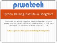 Python Training Institute in Bangalore