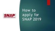 How to apply for SNAP 2019