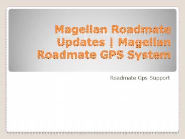 Magellan RoadMate updates