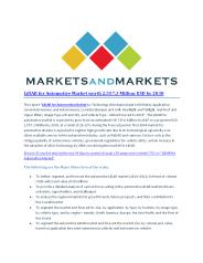 LiDAR for Automotive Market